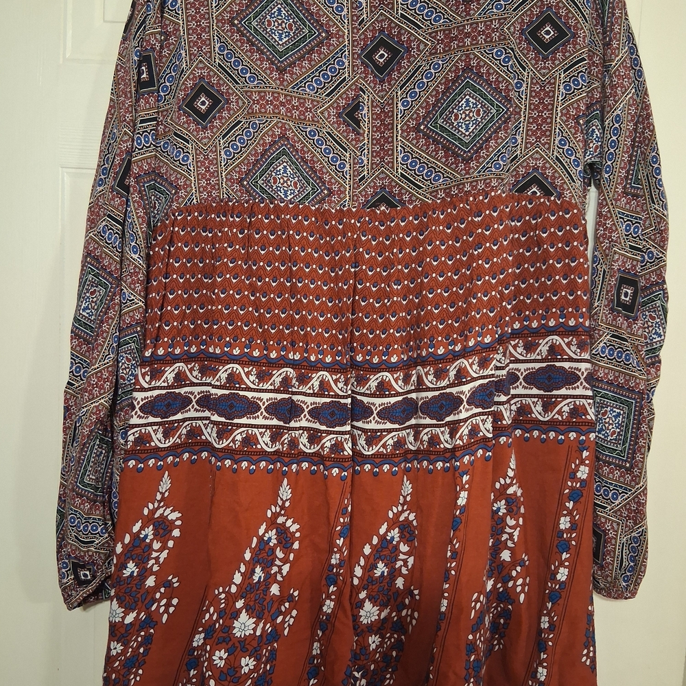Umgee Multicolor Geometric Pattern Dress - Picture 8 of 11